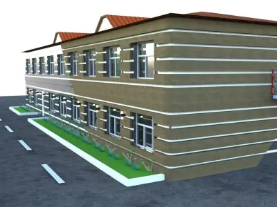 school building 3D model 101