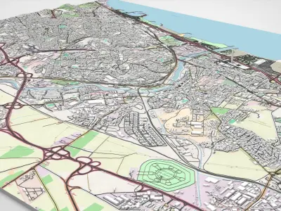 Cityscape Kouba Algeria 3D model