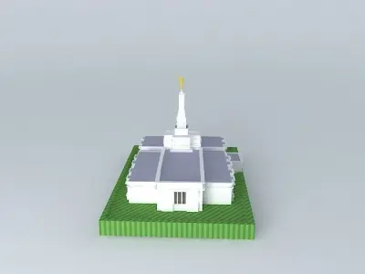 LDS. Mexico Temple Mormon.Tampico 83rd. operating Temple. Free 3D model