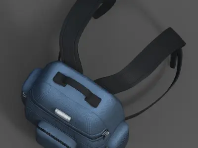 Backpack bag baggage Color 3d low poly Low-poly  3D model