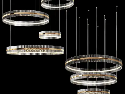 Baroncelli Saturno Chandelier 3D model