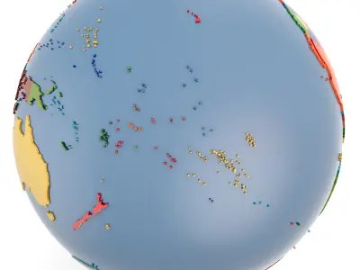  Geopolitical Globe and US States 