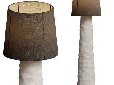 Sculpted Clay Floor Lamp By Faina 3D model