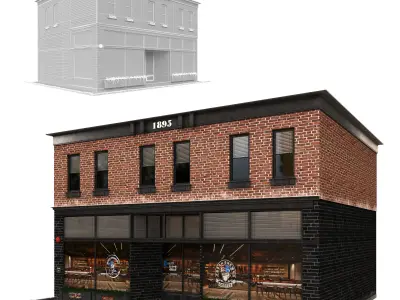 Building-03 cafe 3D model