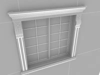 Window Frame 13 Low-poly 3D model