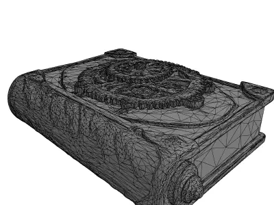 Steampunk Mechanical Journal Book 3D Model Low-poly 3D model