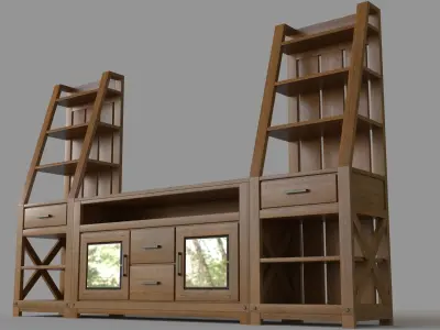 Entertainment Media Console 3D model