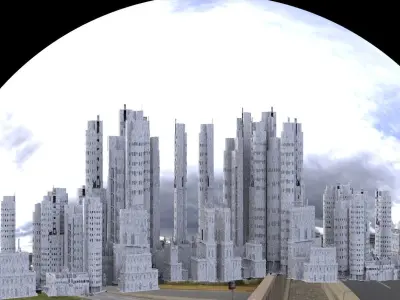 Cyberpunk city extended 3D model 3D model