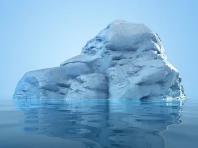 Iceberg 4 floating in water 3D model