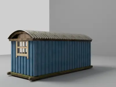 container house Low-poly 3D model buy