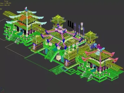 Xiqiao City Palace - Back Hall 3D model