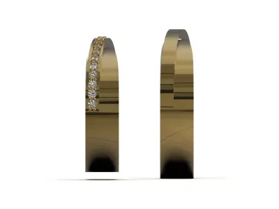 Wedding Ring Set Modern Twist CAD ring model cr0227 3D print model