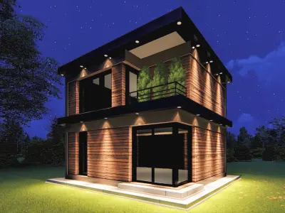  conex office home Low-poly 3D model