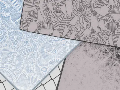 Carpet Collection 02 Low-poly 3D model