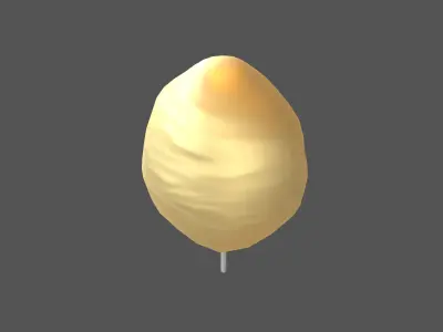 Cotton Candy V1 010 Low-poly 3D model