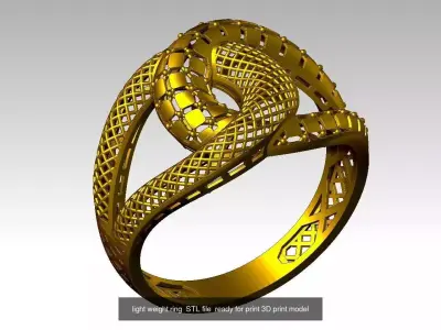 10 light weight rings  STL files  ready for print 3D print model 3D Model Pack