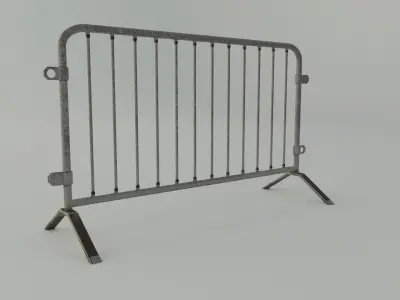 Road Barrier Low-poly 3D model