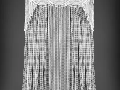 Curtain Low-poly 3D model