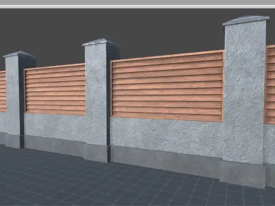 Ultimate Fence Package 2 Low-poly 3D model