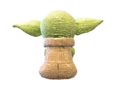 chibi yoda baby 3D model