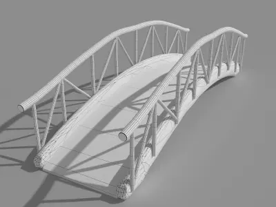 Log Bridge 3D model