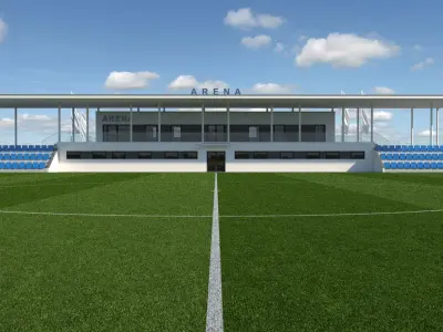 Football Soccer Pitch 1 3D model