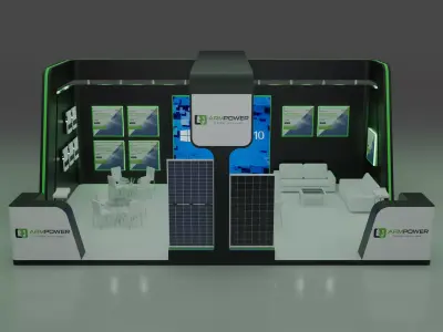 Exhibition Stall Size 20x30 Low-poly 3D model