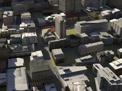 City 40 Low-poly 3D model