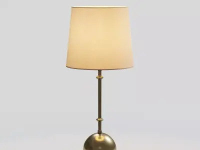 Antique Brass Table badside lamp Low-poly 3D model