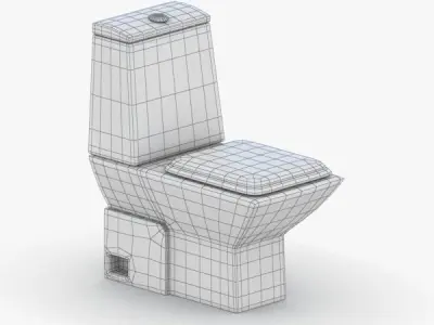 1531 - Toilet Low-poly 3D model
