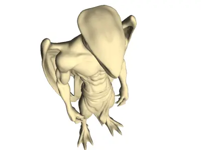 Humanoid dinosaur 3D print model