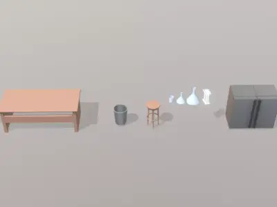 Low Poly Stylized Laboratory Assets Low-poly 3D model