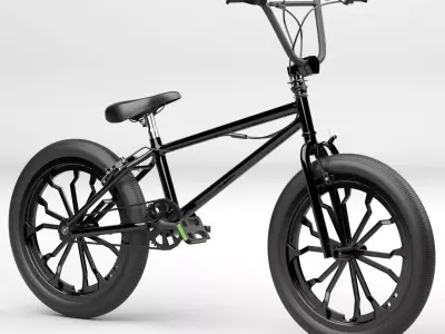 Black BMX Bike 3D model