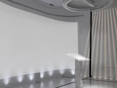 scifi corridor 3D model