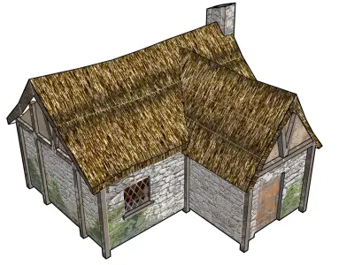 Free Medieval House Free low-poly 3D model