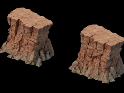 Sennard - Cliff 01 3D model