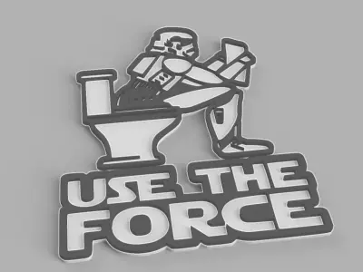 Star Wars USE THE FORCE Bathroom Door Wall Picture Free 3D print model