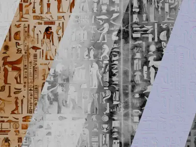 Ancient Egypt Hieroglyphs - VOL 3 - 8 Seamless PBR Texture