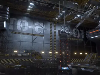 technology factory 3D model