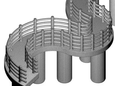 Classic Curved Bridge 3D print model
