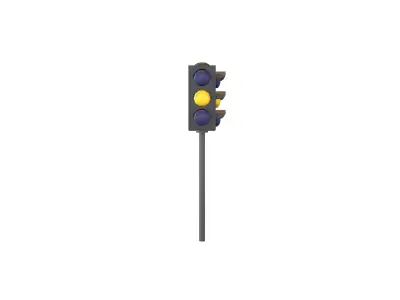 Traffic Light v2 007 Low-poly 3D model