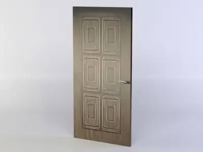 Door metal pole Low-poly 3D model