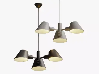 Suspension Lamp Dftp Stay 3-pendant 3D model
