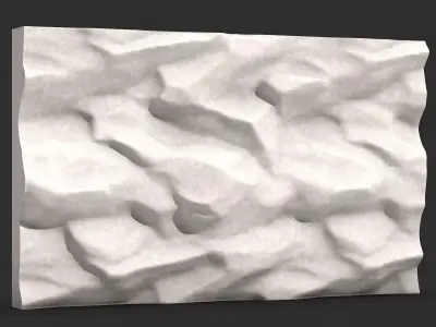 Uneven Boulder Wall High Poly Mesh 3D print model purchase