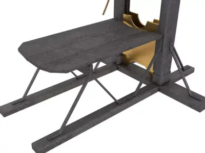 Antique Century French Guillotine 3D model