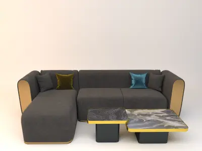 modern bed furniture001 3D model