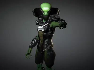 Alien Soldier Low-poly 3D model buy