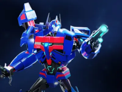  Ultra Magnus Transformers Prime Character Rig Low-poly 3D model