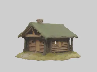 Foresthut Model Low-poly 3D model