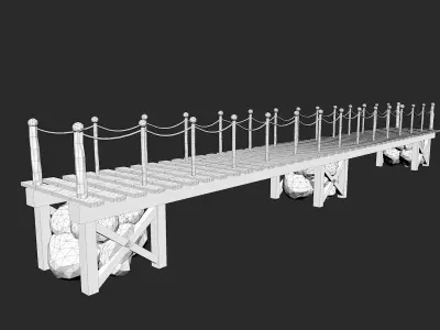Wooden Bridge 3D model